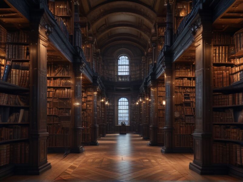 biblioteca grandiosa Una biblioteca grandiosa.
